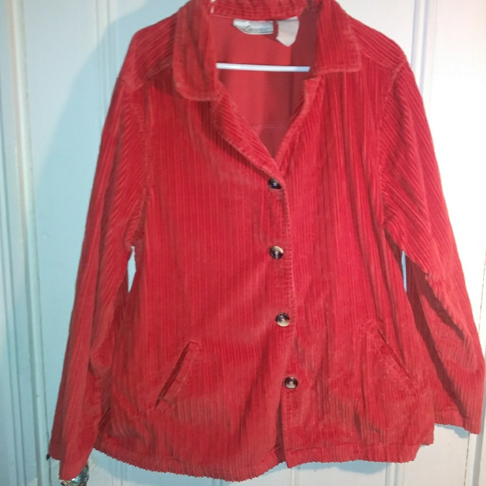 Dress barn orange cordoroy coat XL